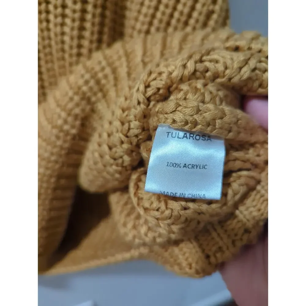 Tularosa Revolve Gold Chunky Oversized Sweater